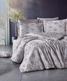 Постельное белье Belizza Trigon bej Сатин Хлопок Евро размер