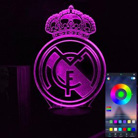 Акриловый светильник-ночник управление с телефона Real Madrid tty-n002157