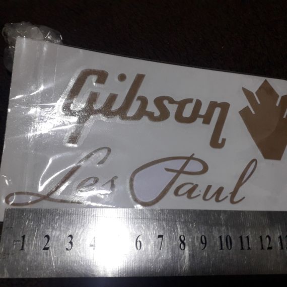 Логотип деколь 85*41 мм Gibson Les Paul LP SG ES logo лого НАКЛЕЙКА | Зображення 1