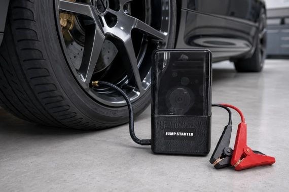Пусковое устройство 965A с компрессором • Автомобильный Jump Starter 12V 4в1 с насосом 150 PSI, Power Bank и LED-фонарем | Зображення 1