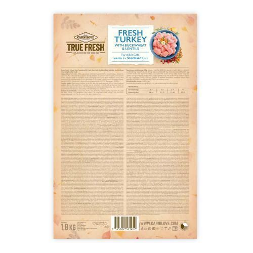 Сухой корм Carnilove True Fresh Cat для взрослых кошек, с индейкой, 1,8 кг | Зображення 2