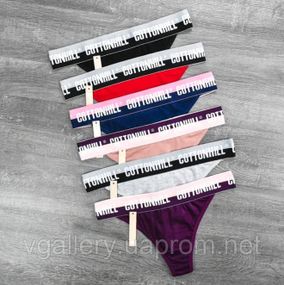 Жіночі стринги Cotton Hill, жіночі трусики стринги Котон Хіл, жіночі стильні стринги, стринги жіночі XL, Чорний