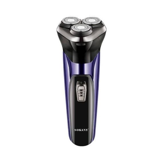 Электробритва аккумуляторная мужская для сухого бритья SOKANY SK-9917 Черная с синим