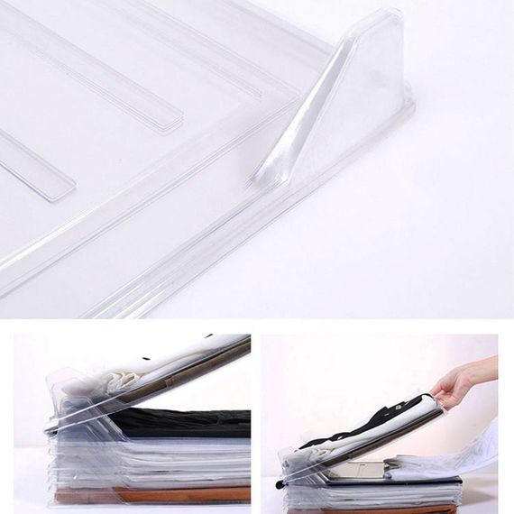 Органайзер для зберігання одягу 10 шт (34,5х29,5 см) EZSTAX / Набір органайзерів для зошитів, документів / Органайзер в шухляду та | Зображення 6