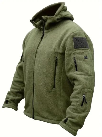 Тактична флісова кофта чоловіча з капюшоном Olive Green Розмір L | Зображення 6