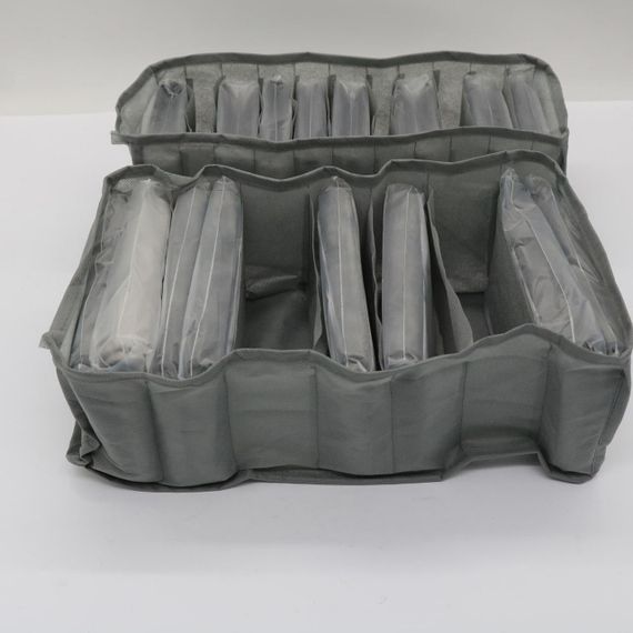 Набор органайзеров для хранения вещей 3шт / Универсальный органайзер для белья и носков | Зображення 9