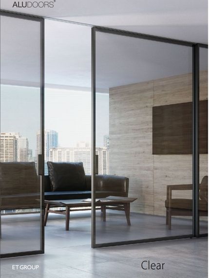 Двері міжкімнатні AluDoors Clear (розсувна) Покраска по RAL