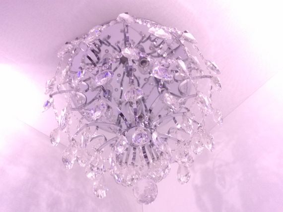 Люстра стельова кришталева з пультом 25483 Хром 46х45х45 см. | Зображення 3