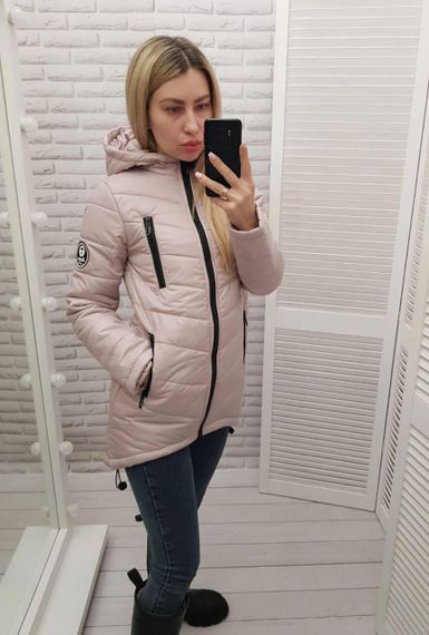 Елегантна жіноча парка, арт. 300, пудра | Зображення 1