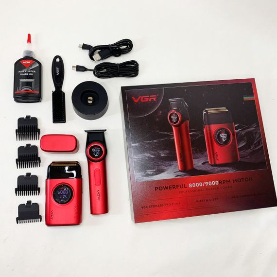 Машинка для стрижки волосся з різними насадками VGR, Машинка для стрижки волосся потужна ZK-34 | Зображення 6
