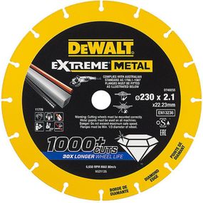Диск діамантовий по металу 230х1.5х22.23 мм DeWALT DT40255