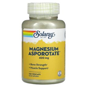 Мікроелемент Магній Solaray Magnesium Asporotate 400 mg 120 Veg Caps SOR-04621