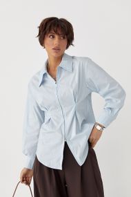 Класична сорочка на блискавці - блакитний цвет, ONE SIZE (є розміри)