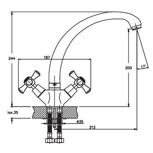 Змішувач для кухні Haiba SMES 273 HB0374 | Зображення 1