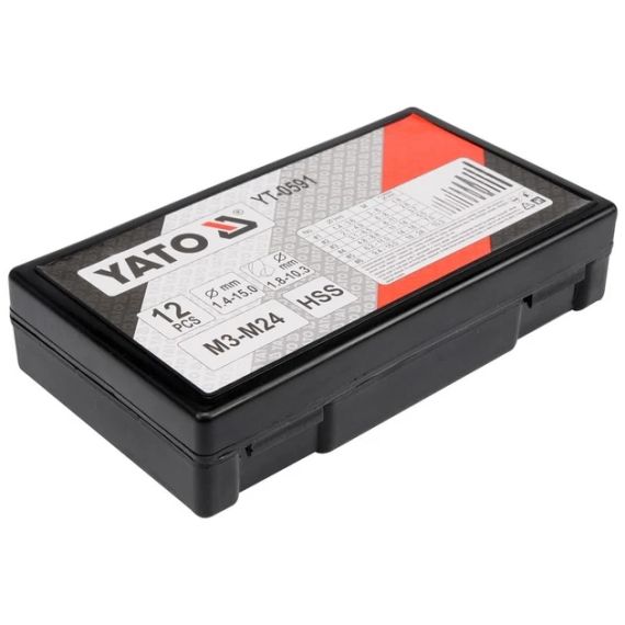 Набор съемники экстракторы сломанных болтов M3-M24 12 штук YATO YT-0591 | Зображення 4