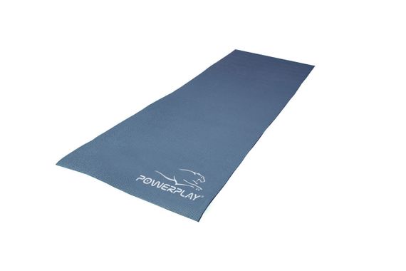 Килимок для йоги та фітнесу PowerPlay 4010 PVC Yoga Mat Темно-синій (173x61x0.6) | Зображення 5