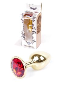 Анальна пробка - Jewellery Gold Plug Red sexstyle