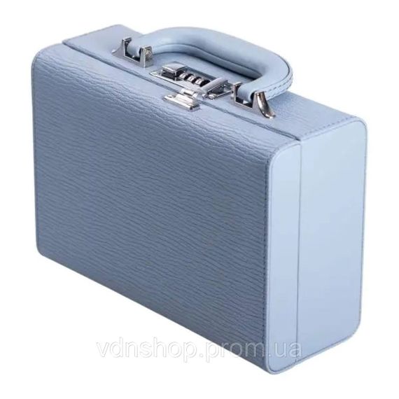 Скринька для прикрас з еко шкіри 2 яруси з кодовим замком органайзер для ювелірних виробів HP-5-24BL | Зображення 5