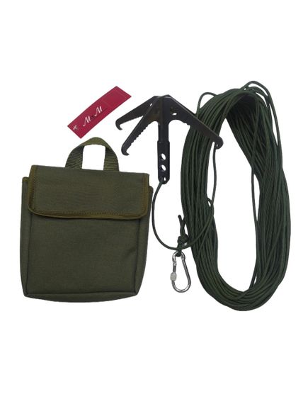Гачок кішка з шнуром паракорд у підсумку М&М Вид 2 Olive Green Хакі (213696)