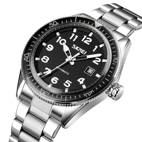 Чоловічий годинник Skmei 9232SSIBK Silver/Black-steel strap | Зображення 1