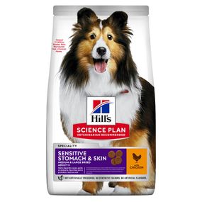 Корм Hill's Science Plan Canine Adult Sensitive Stomach & Skin Medium сухий з куркою для собак з чутливим травленням середніх порід 14 кг