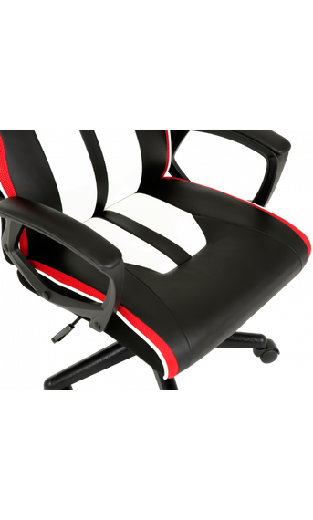 Кресло геймерское GT Racer X-2301 BlackWhiteRed | Зображення 5