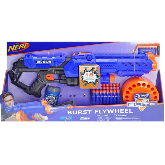 Бластер Nerf Burst Flyweel XHero для дітей, Пістолет дитячий з м'якими кулями   знижка | Зображення 3