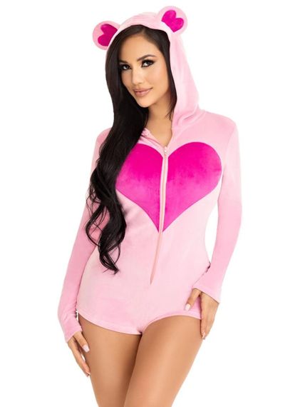 Комбінезон «Солодкий ведмедик» Leg Avenue Sweetheart Bear Velvet Romper S sexstyle