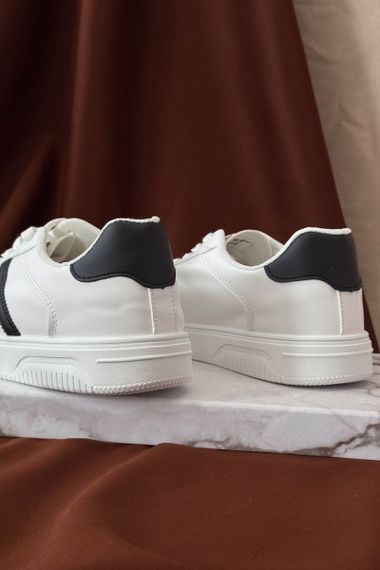 Кеди чоловічі демісезонні, колір біло-чорний, 248RR155 | Зображення 3