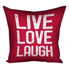 Подушка габардинова з принтом Live love laugh 30x30 см (3P_19L029)