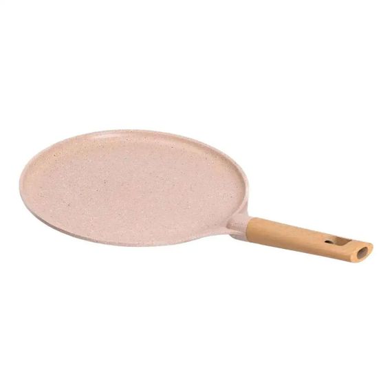 Алюмінієва млинцева сковорода з мармуровим антипригарним покриттям Ø 28 см, товсте дно MGC бежевий HP-4-430CR | Зображення 2
