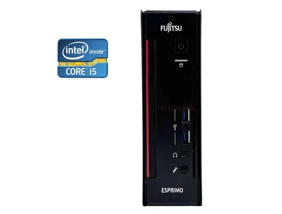 Неттоп Б-клас Fujitsu Esprimo Q556 USFF / Intel Core i5-7400T (4 ядра по 2.4 - 3.0 GHz) / 8 GB DDR4 / 256 GB SSD / Intel HD Graphics 530 б/в