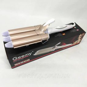 Плойка для гладкого волосся і локонів GEMEI GM-1988-25, Плойка для створення укладання волосся QC-91