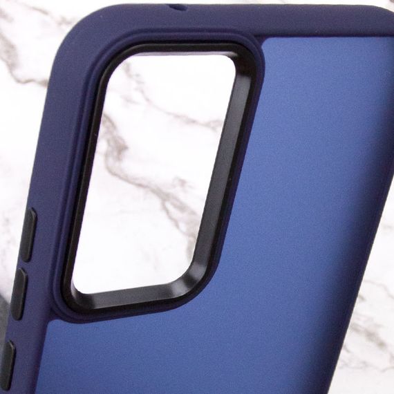 Чохол TPU+PC Lyon Frosted для Samsung Galaxy S24 Ultra Navy Blue | Зображення 4