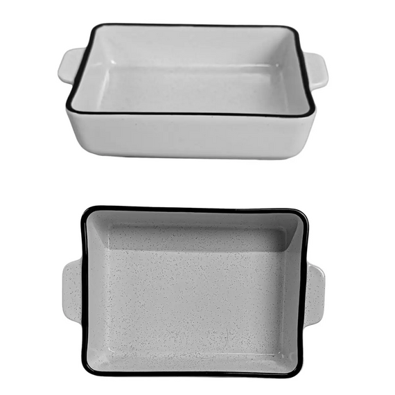 Форма для выпекания GT PR-3333 прямоугольная 20.5x13.5x4.5 см керамическая жаропрочная форма для запекания Белый | Зображення 2