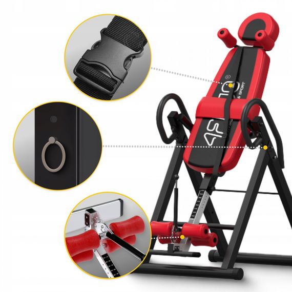 Стіл інверсійний 4FIZJO регульований 4FJ0654 Black/Red (P-5905973401944) | Зображення 1