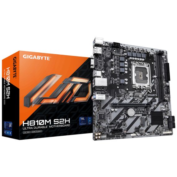 Материнская плата GIGABYTE H810M S2H s1851 H810 2xDDR5 HDMI DP D-Sub mATX H810M_S2H | Зображення 3
