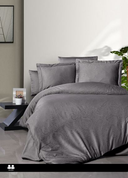 Постільна білизна First Choice Jacquard Satin 200 х 220 см Feodora Quick Silver