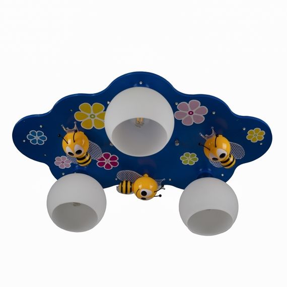 Люстра потолочная с подсветкой для детской LED E27 60W BL (KL-447C/3)