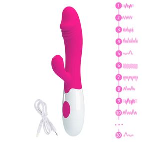 Вібратор з кліторальним відростком Babydoll Універсальний. Рожевий 1217-1