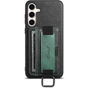 Кожаный чехол Wallet case and straps для Samsung Galaxy S24 Черный / Black