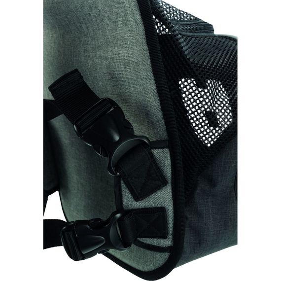 Рюкзак-переноска Trixie Savina для собак фронтальний поліестер чорний/сірий до 10 кг 30х33х26 см | Зображення 6