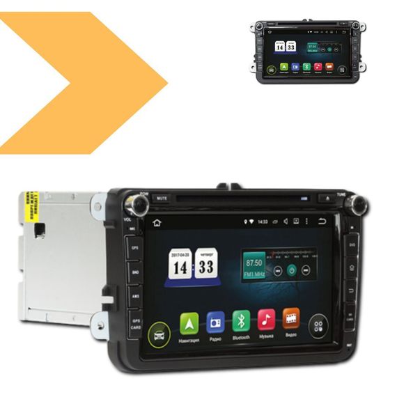 Штатна магнітола Volkswagen Universal 8 Android 12 2+16GB CarPlay IPS (42429-K8021-16GB_3683) | Зображення 1