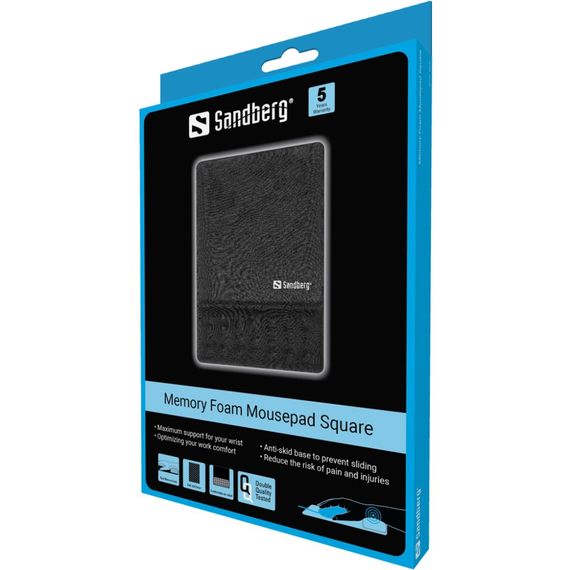 Килимок для мишки Sandberg Memory Foam Mousepad 250х180х2,5мм | Зображення 1
