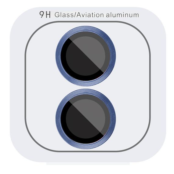 Захисне скло Metal Classic на камеру (в упак.) для Apple iPhone 16 (6.1") / 16 Plus (6.7") Синій / Ultramarine