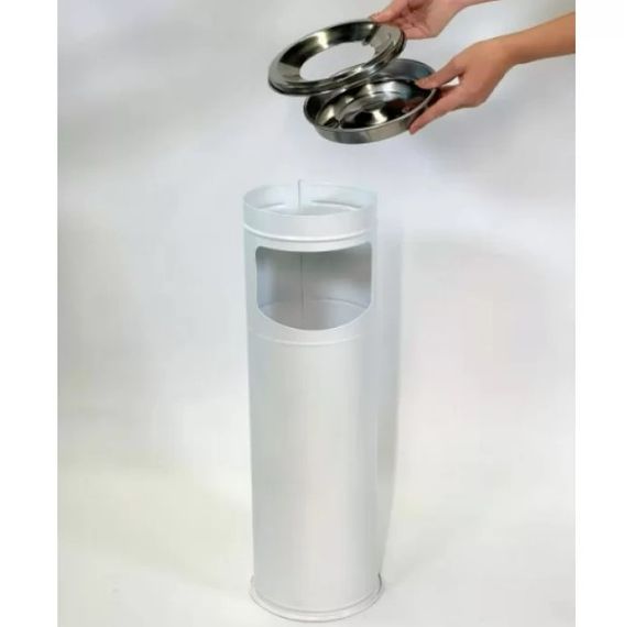 Підлогова урна з попільничкою Maxiflow біла 19х60 см (4418.1960B.101.00) | Зображення 5