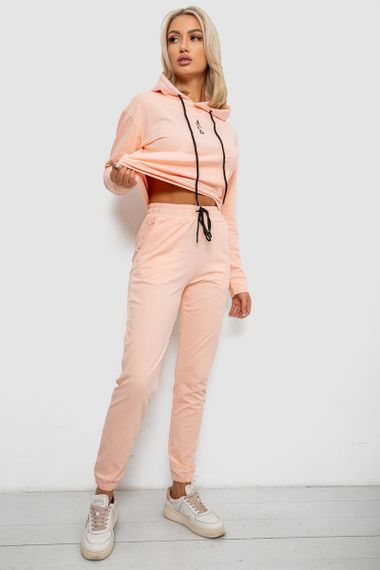 Спортивный костюм женский двухнитка, цвет персиковый, 214R1419-001 | Зображення 2
