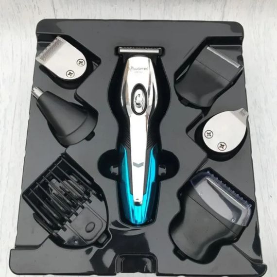 Аккумуляторная машинка бритва и триммер в одном USB зарядка с индикатором + подставка | Зображення 5