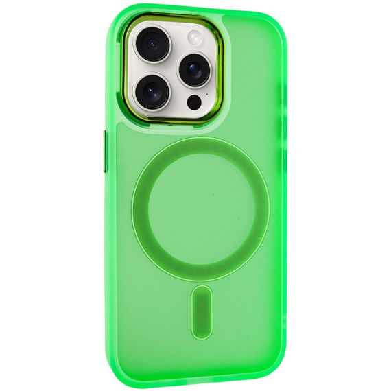 Чехол TPU+PC Lily with MagSafe для Apple iPhone 12 Pro Max (6.7") Neon Green