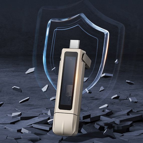 Флеш-накопитель Usams US-ZB280 2in1 USB 3.2 + Type-C GEN1 Dual Ports Aluminum Alloy 10G – 512GB Silver | Зображення 4